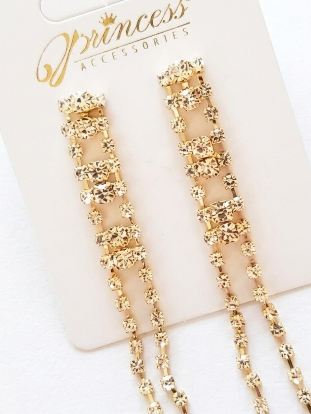 3 for $15 Delicate Long Crystal Earrings
